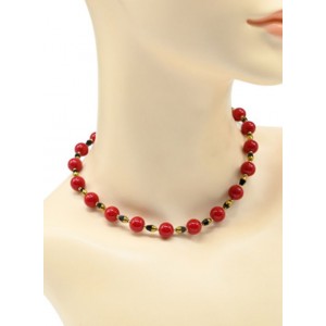 Бусы из коралла (имитация) шарик 10мм цвет красный, 38см