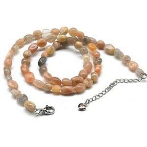 Бусы из беломорита галтовка, 47см