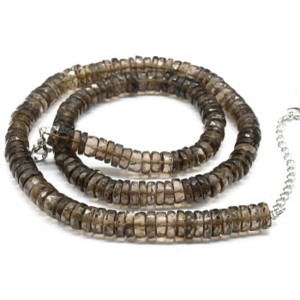 Бусы из Раухтопаза диск гр.7*3мм, 47см, 47г