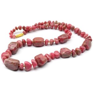 Бусы из Родонита "Орлец" галтовка, 62см, 158г