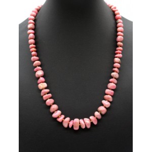 Бусы из Родонита "Орлец" галтовка на увеличение, 50см, 91г