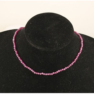 Чокер рубин (нат.) шарик 3мм огранка