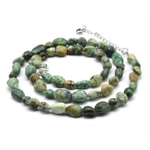 Бусы из хризоколлы галтовка, 43см