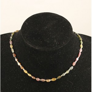 Чокер турмалин овалы и шарик 2мм огранка