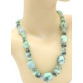 Бусы из Хризопраза галтовка, 61см, 140г