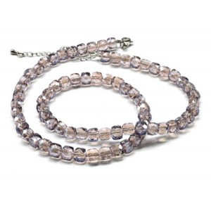 Бусы из циркона кубик гр.6мм цвет сиреневый, 46см (иск.) Бусы из циркона кубик гр.6мм цвет сиреневый, 46см (иск.)