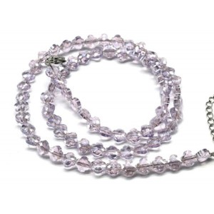 Бусы из циркона клевер 6мм цвет сиреневый, 46см (иск.)