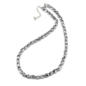 Бусы из циркона овал 6*8мм цвет серебристый, 48см (иск.) Бусы из циркона овал 6*8мм цвет серебристый, 48см (иск.)