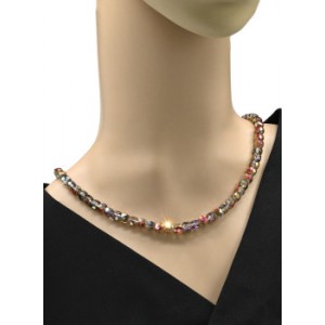 Бусы из циркона кубик гр.6мм цвет хамелеон, 47см (иск.)