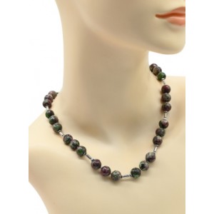 Бусы из цоизита шарик 10мм, 45см (иск.)