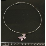 Чокер-кулон из чароита "бабочка" 31х16мм