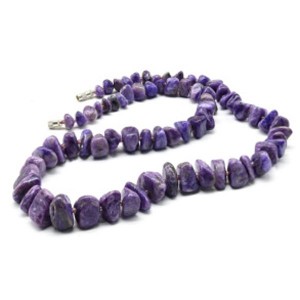 Бусы из чароита галтовка, 50см, 60г Бусы из чароита галтовка, 50см, 60г