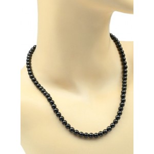 Бусы из шунгита натурального шарик 6мм, 47см