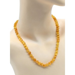 Бусы янтарные лечебные "кусанка" 6-7мм цвет карамельный, 47см.