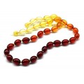 Бусы из янтаря рис 9*13мм цвет радуга лимонно-вишневый, 47см (иск.)