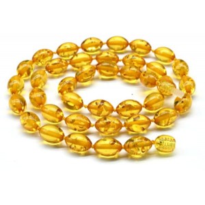 Бусы из янтаря рис 7*11мм медовый, 46см (иск.)