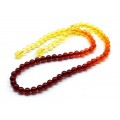 Бусы из янтаря шарик 6мм цвет радуга лимонно-вишневый, 47см (иск.)