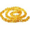 Бусы янтарные "кусанка" 6-7мм цвет лимонный, 45см