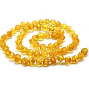 Бусы янтарные "кусанка" 6-7мм цвет лимонный, 45см