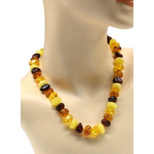 Бусы из янтаря галтовка 12*8мм ассорти, 50см (иск.)