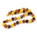 Бусы янтарные кубик по диагонали 9мм цвет карамельный, коньячный, вишня, 46см (иск.) Бусы янтарные кубик по диагонали 9мм цвет карамельный, коньячный, вишня, 46см (иск.)
