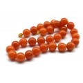 Бусы из янтаря шарик 16мм цвет карамельный, 54см (иск.)