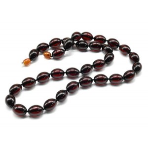 Бусы из янтаря рис 11*14мм цвет вишня, 54см (иск.) Бусы из янтаря рис 11*14мм цвет вишня, 54см (иск.)