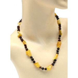 Бусы из натурального янтаря цвет молочный, коньячный, 14,5г, 48см