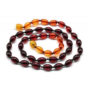 Бусы из янтаря рис 6*9мм радуга лимонно-вишневый, 46см (иск.) Бусы из янтаря рис 6*9мм радуга лимонно-вишневый, 46см (иск.)