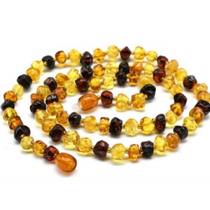 Бусы янтарные "кусанка" 5-6мм цвет лимонный, медовый, кофейный, 50см