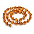 Бусы из янтаря рис 7*11мм коньячный, 46см (иск.)