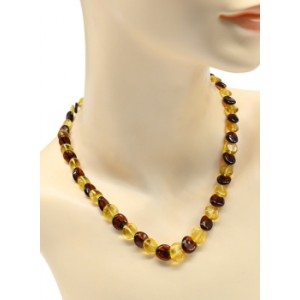 Бусы из янтаря змейка овальчики 8*10мм цвет лимонный, коньячный, 45см Бусы из янтаря змейка овальчики 8*10мм цвет лимонный, коньячный, 45см