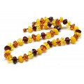 Бусы из янтаря галтовка 12*8мм цвет ассорти, 54см (иск.)