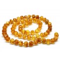 Бусы янтарные "кусанка" 6-7мм цвет медовый, 46см
