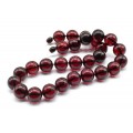 Бусы из янтаря шарик 16мм цвет вишня, 48см (иск.)