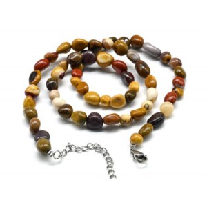 Бусы из яшмы мукаит галтовка, 47см