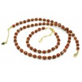Комплект: бусы, браслет из яшмы красной граненые 5*6мм, 48см, 17см