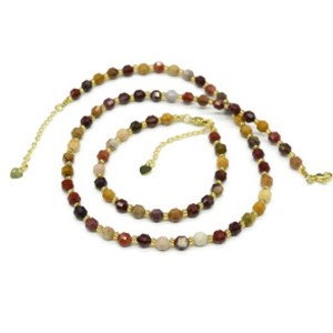 Комплект: бусы, браслет из яшмы мукаит граненые 5*6мм, 44см, 17,5см Комплект: бусы, браслет из яшмы мукаит граненые 5*6мм, 44см, 17,5см