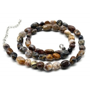 Бусы из петерсита галтовка, 43см Бусы из петерсита галтовка, 43см