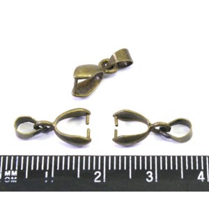 Держатель для кулона средний  бронза, 12*7 мм, 1 штука