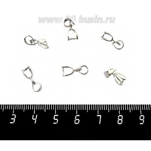 Держатель для кулона маленький светлое серебро 1 шт