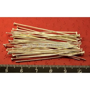 Пины гвоздики 50*0,8 мм, цвет светлое  серебро 40 шт/упак