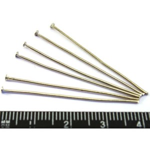 Пины гвоздики 40*0,8 мм цвет никель 40 шт/упак