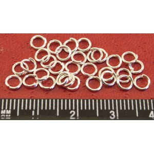 Колечки металлические разъемные 4*0,7 мм Светлое серебро 100 штук/упаковка