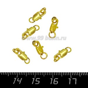Карарабин - лобстер 10 мм цвет золото 1 штука