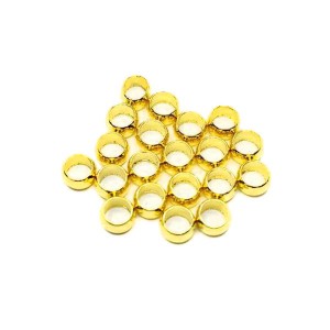 Кримпы Премиум 3 мм, цвет золото, 20 штук/уп.