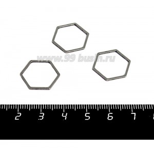 Коннектор нержавеющая сталь Соты 15*16*1 мм цвет стальной 1 штука