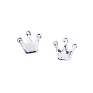 Бусина Премиум Корона 10*10*3 мм, родированная 1 штука