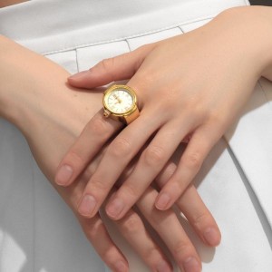 Кольцо «Время» часы круг, цвет золото