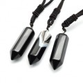Кулон из агата черного кристалл 14*44мм